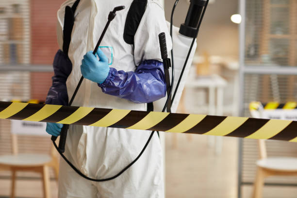 Professional Sewage Cleanup technician working in Columbia, NJ